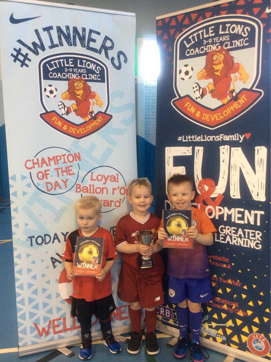 LittleLionsFC's tweet photo. U4s Sunday Group 

Champion of the day - Matthew

Loyal ballon r’Or Award - William &amp; Luca

#PenaltiesWeek #Winners https://t.co/IRK0KnbXyD