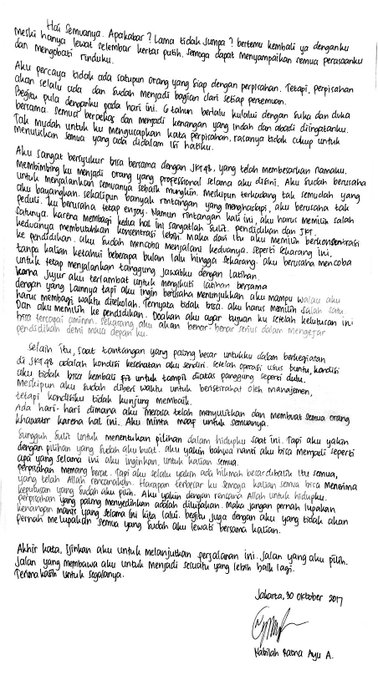 Resmi Keluar dari JKT48, Isi Surat Kelulusan Nabilah Yang Resmi Keluar dari JKT48, Isi Surat Kelulusan Nabilah Yang