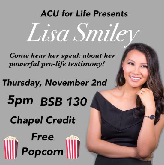 Guess what?! The amazing Lisa Smiley will be speaking to us at this week's meeting. You won't want to miss! #ProLife