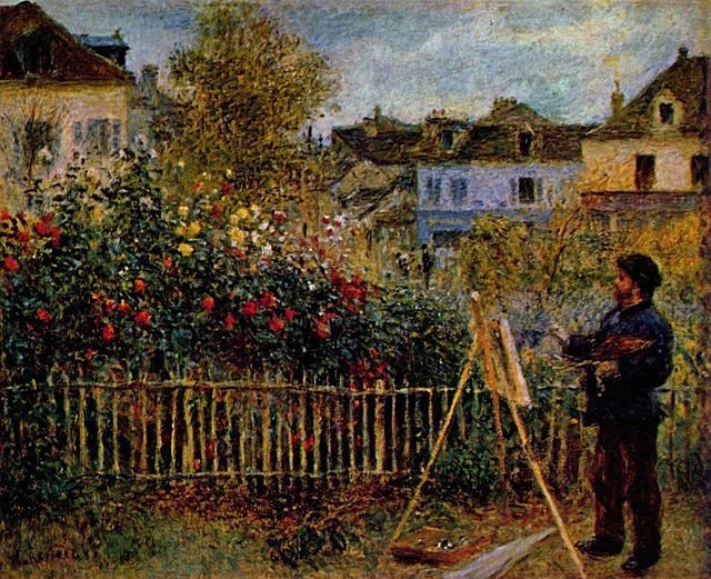 chrispurser101's tweet image. #ClaudeMonet Painting in His Garden at #Argenteuil, 1873, By #Renior