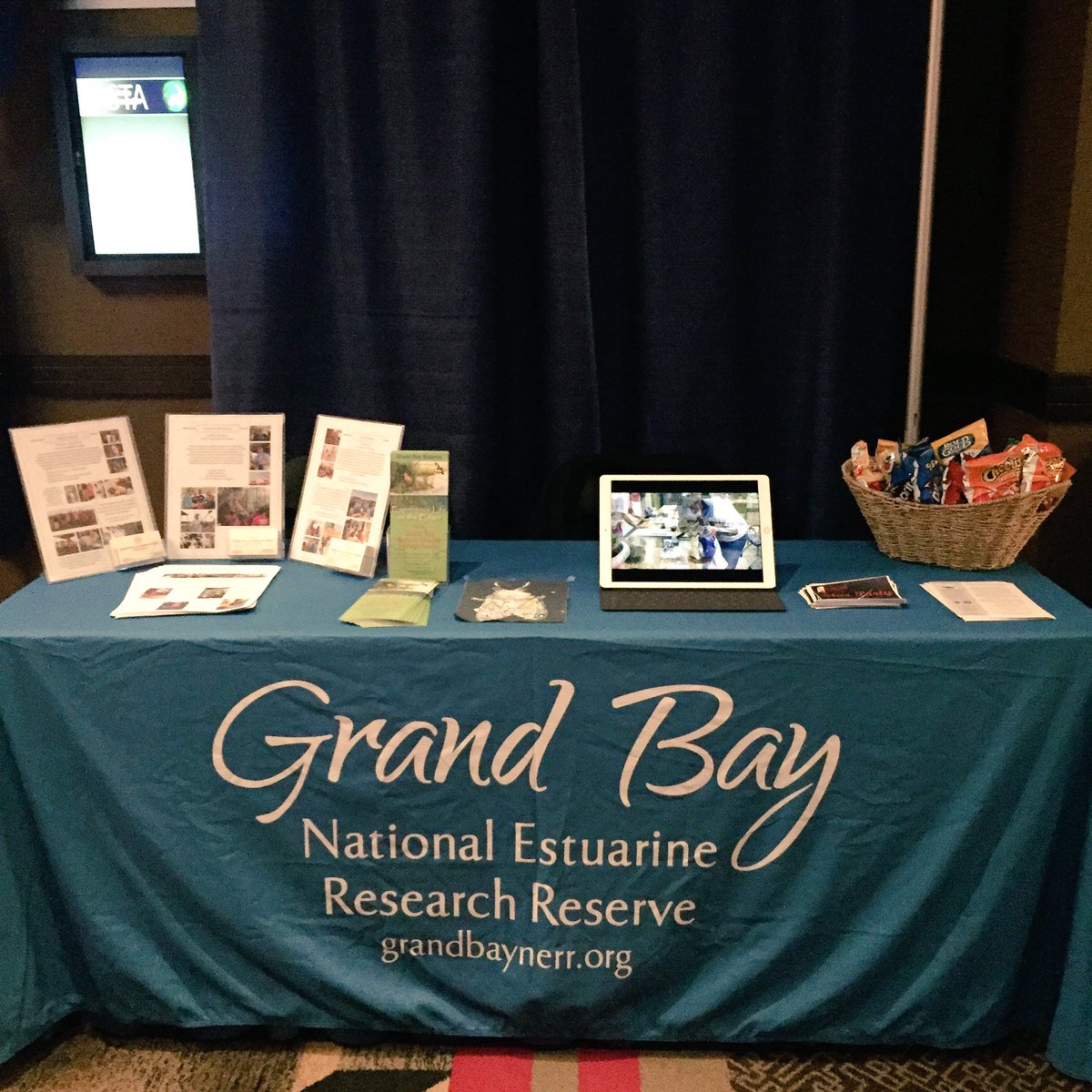 GrandBayNERR's tweet photo. Come see our booth at #MSTA2017 today and tomorrow, and learn more about our education programs. @MSTA_Teachers https://t.co/8M1YCyx1DU
