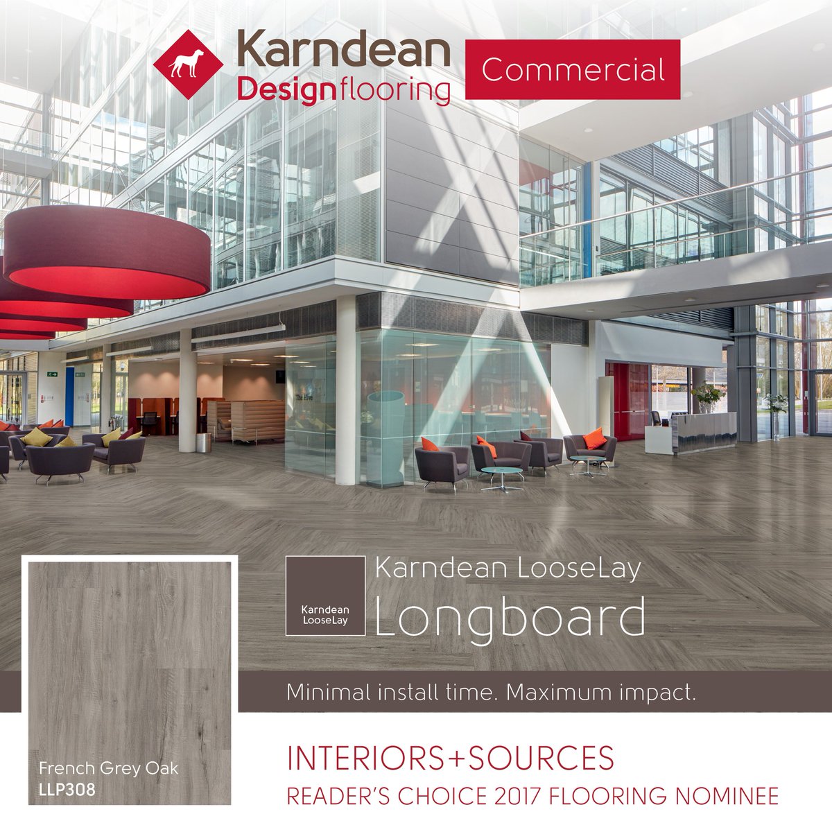 KarndeanComm's tweet photo. Karndean LooseLay Longboard is an @InteriorsSource Reader’s Choice: Best Flooring Product nominee! Vote here: https://t.co/G6q1IePccj https://t.co/DK0jPcY3Mz