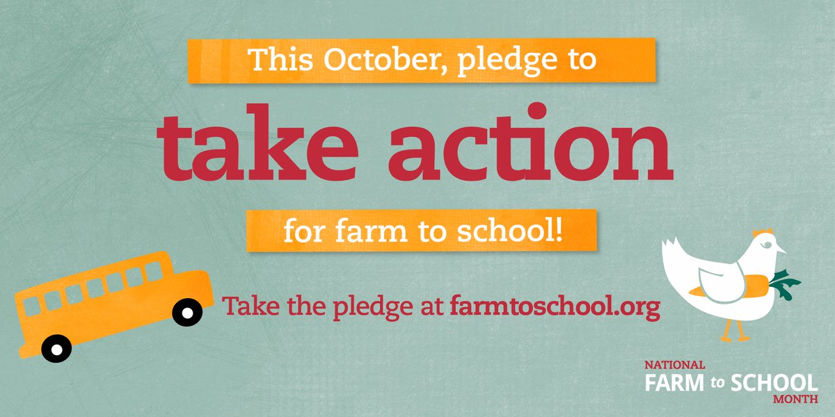 One day left to sign the #F2SMonth pledge &amp; win #farmtoschool prizes for your school! Sign on by 10/31 → farmtoschool.org/pledge