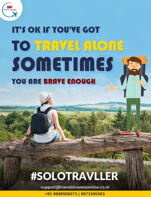 FriendsTravels_'s tweet photo. TravelQuotes: If You are #TravellingAlone, You are #Brave enough🤠
#solotraveller #friendstravels https://t.co/ehAPGDm5wO