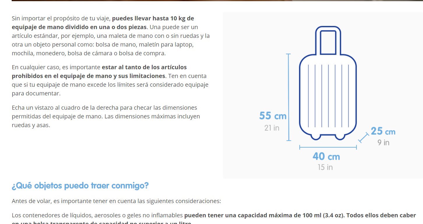 Miren Berrio on Twitter: "@interjet buenos días! Cuales son las medidas maximas permitidas para el equipaje 3 tamaños distintos en la web... https://t.co/xXVrfckET3" / Twitter