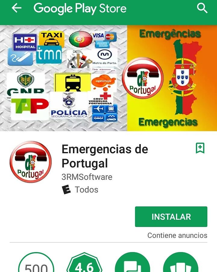 VaiPortugal's tweet photo. ¿Vienes de viaje a Portugal? Te invitamos a descargar esta APP para emergencias y recuerda, en caso de emergencia puedes discar el "112"... https://t.co/ragYzAxojQ