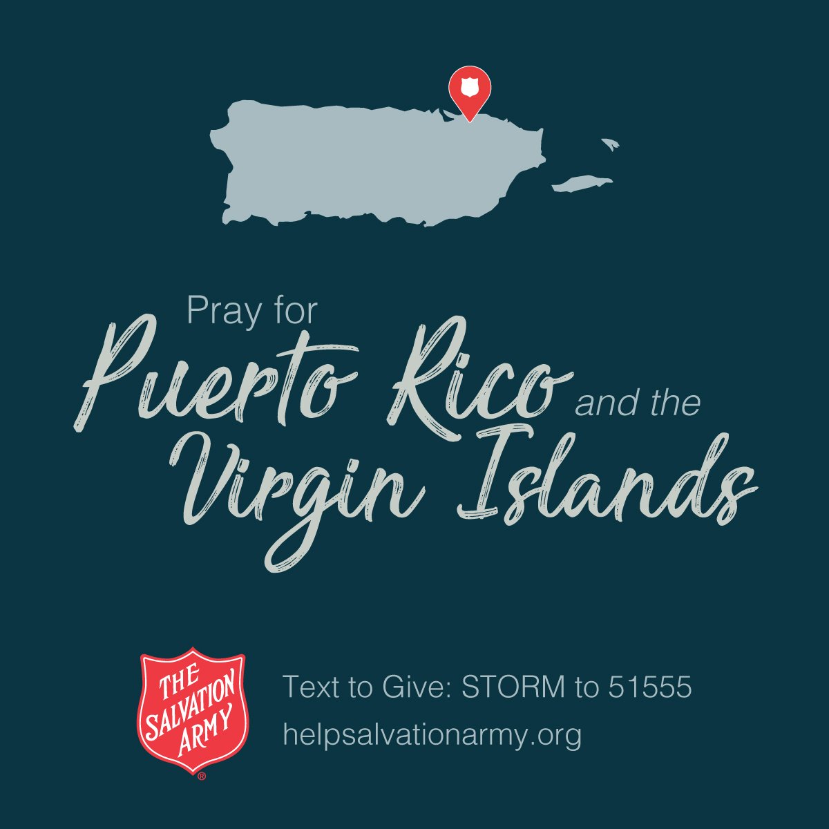 #HurricaneMariaPR @ATWairport  @SalvationArmyWI @SalArmyEDS #DisasterServices Dir Terri to #Caugas help still needed give.salvationarmyusa.org/site/Donation2…