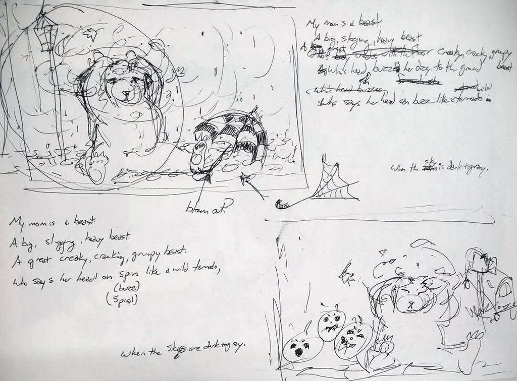 srlsutton's tweet photo. Sketching sketching #bearbeast https://t.co/MB7Rabm8Zz https://t.co/mfKXTin6Tm