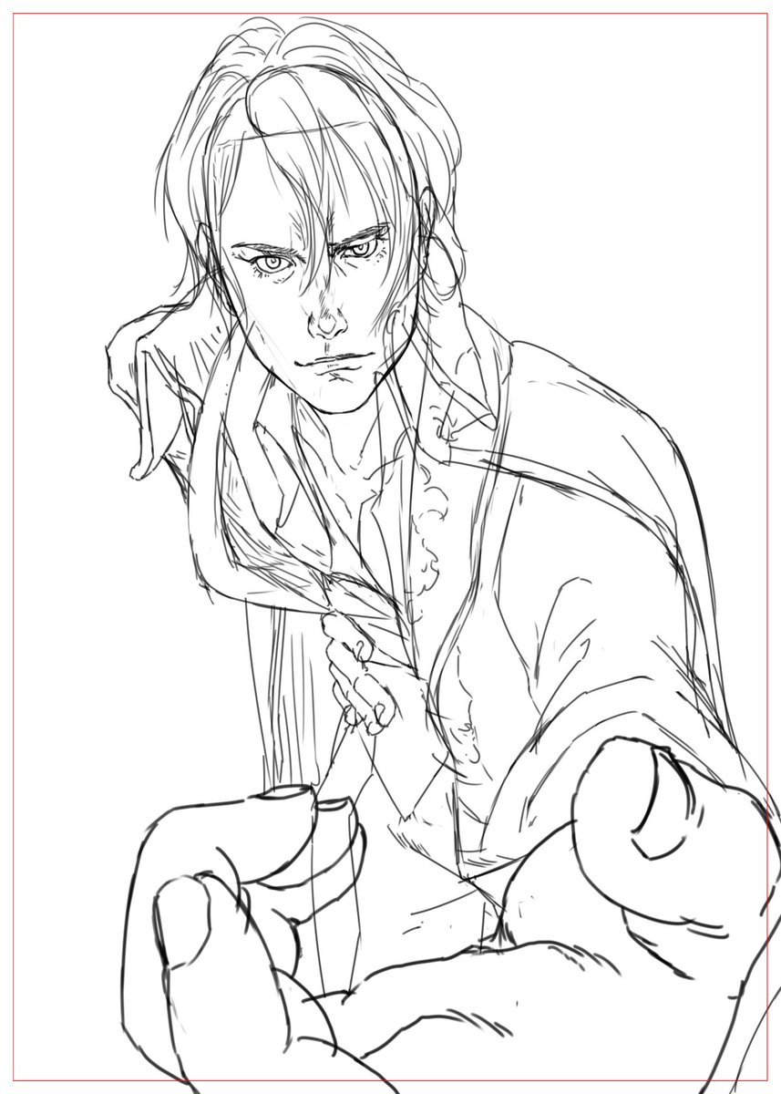 こぶとりらゐど Fanbox開設 בטוויטר アタリをベースにラフを描きます 一番大事な顔を決めます 下書きです 形を決めつつ おかしなトコロを修正します コントラスト確認の為 グレーラフの下地を塗ります この構図はプレイヤー目線 プレイヤーの顎