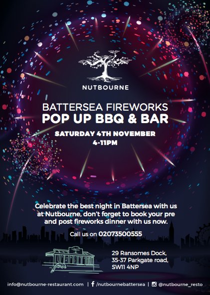🎉Pop-up Bar &amp; BBQ  @batterseafireworks 🎉 2 minutes walk #fireworks #batterseaBntr  #londonPopups #secretLnd #battersealife #loveclapham