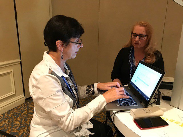AIHA's tweet photo. Mary Ann Latko from @ABIH_News & AIHA's @MEBrennan conducting on-site interviews at #AIHAFC. https://t.co/KC49EQYIyH