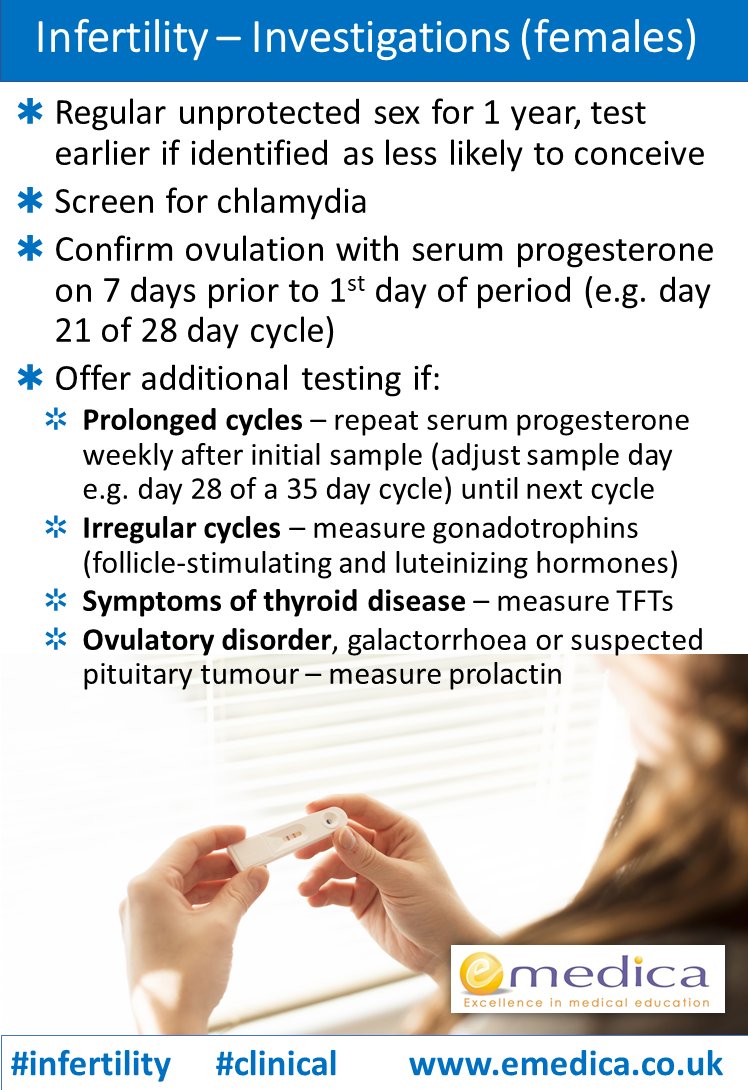 Emedica's tweet photo. What tests should I do for female patients with suspected infertility? Further reading: https://t.co/UD0sT6SaId #PassAKT #PassSR https://t.co/SrOJbrOPVJ
