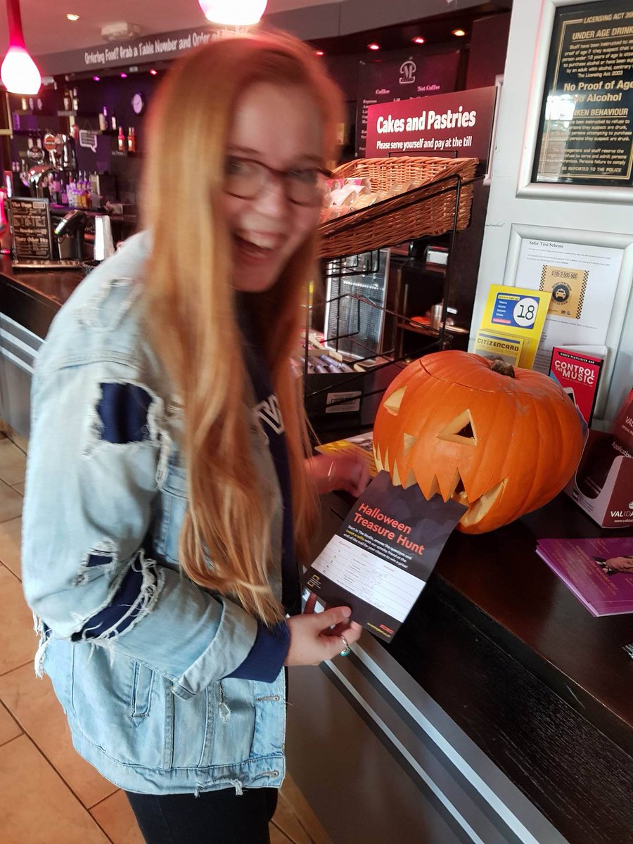 Charliysx's tweet photo. @UoNSUactivities 'Sorry sir, but my pumpkin ate my homework' 🎃👻 #happyhalloween https://t.co/IR46bMQK0x