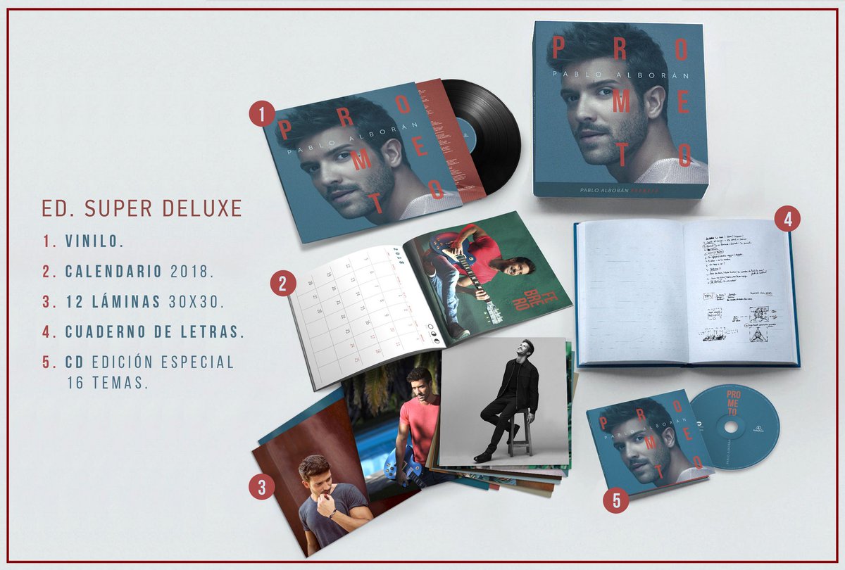 AlboranTeam's tweet photo. Ediciones 💿 #Prometo @pabloalboran:
📍Ed. Standard
📍Ed. Deluxe
📍Ed. Super Deluxe
📍Ed. Vinilo+CD
📍Ed. Digital
+Info 👉 https://t.co/iydMHw5vCq https://t.co/vrpY0LB7pA