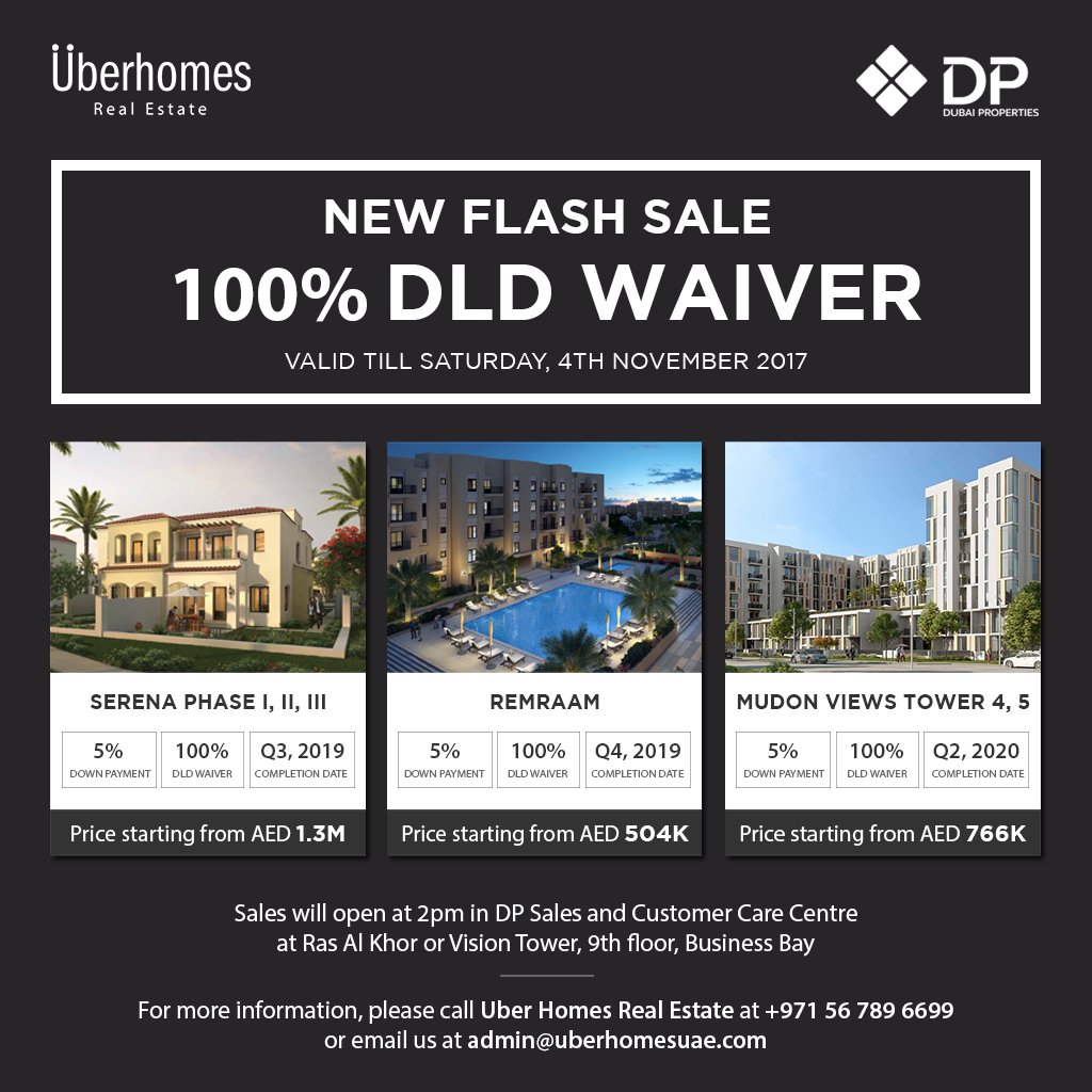 UberhomesUAE's tweet photo. #flashsale -100% discount on DLD fees till #saturday, 4th Nov 2017. #Hurry! Get these properties before we sell out! https://t.co/RYlTadUBBS https://t.co/Hgg2jQH7Xx