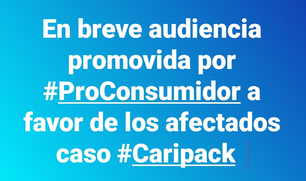 ProConsumidorRD's tweet photo. En breve audiencia promovida por #ProConsumidor a favor de los afectados caso #Caripack https://t.co/Zyy0ZzTTNU