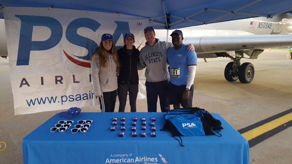 PSAAirlinesInc's tweet photo. PSA had a great time at the CLT 5K over the weekend. It was a fun opportunity to get involved and run or walk on the airport runway! https://t.co/Gxmzp1l6D5