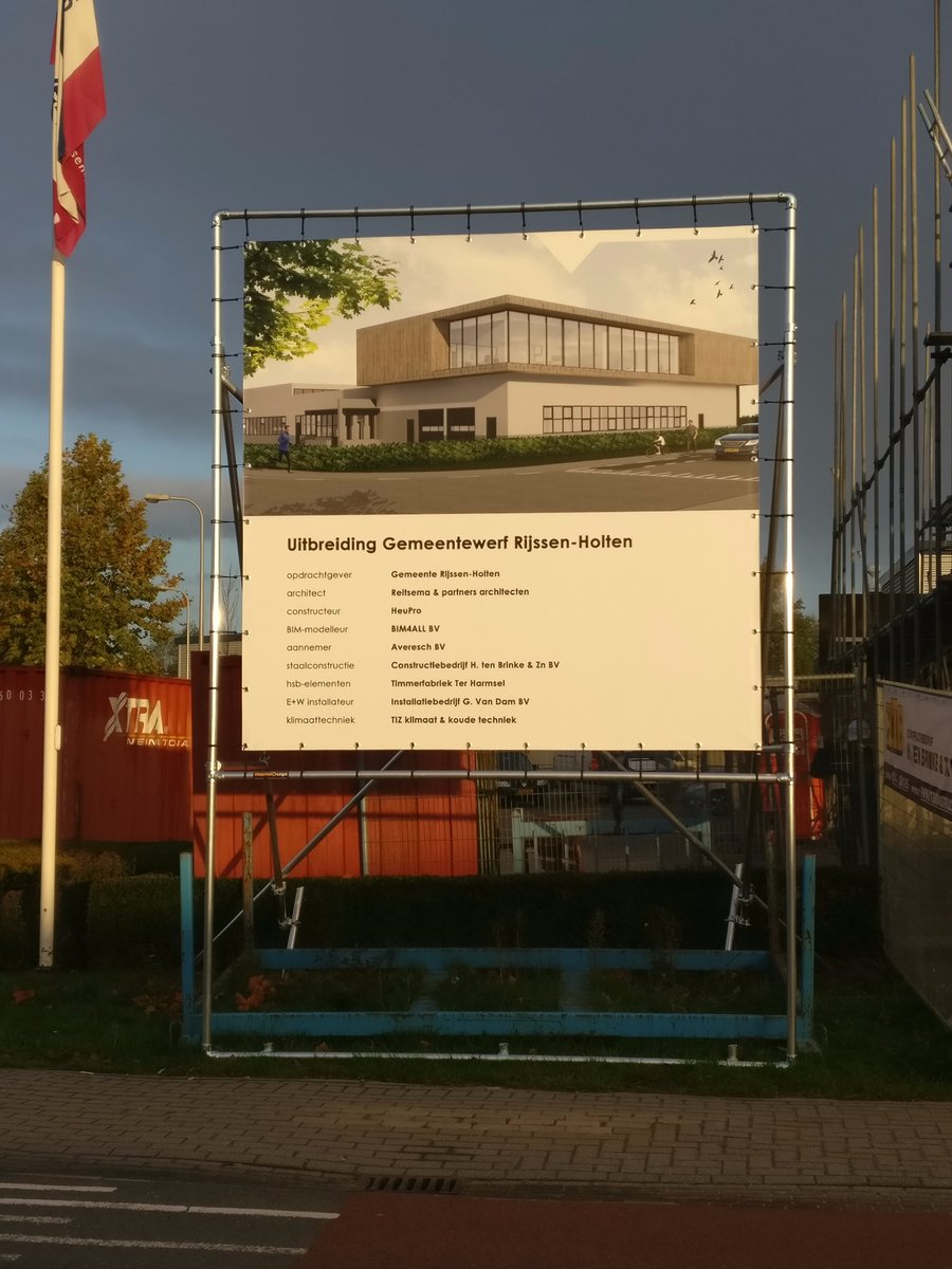 De uitbreiding van de Gemeentewerf in de <a href="/gmrijssenholten/">Gemeente Rijssen-Holten</a> is in volle gang! #3DLaserscannen #BIM #AsBuilt #Bouwkundigmodel #3DModel #BIM4ALL