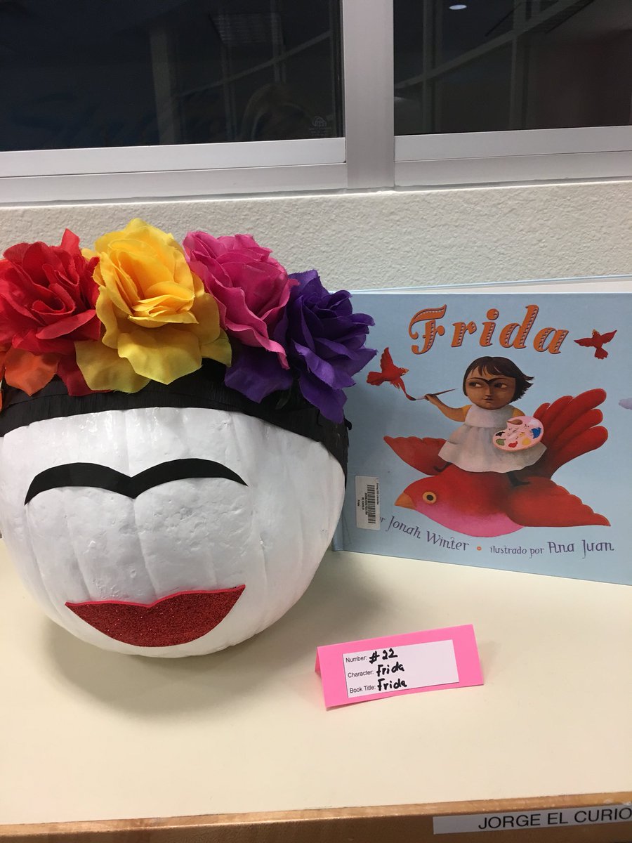 stipeslibrary's tweet photo. Come see the character pumpkins in the Library today!!! @stipesstallions @IISDFoundation #ISFReads https://t.co/M9OTOWIutG