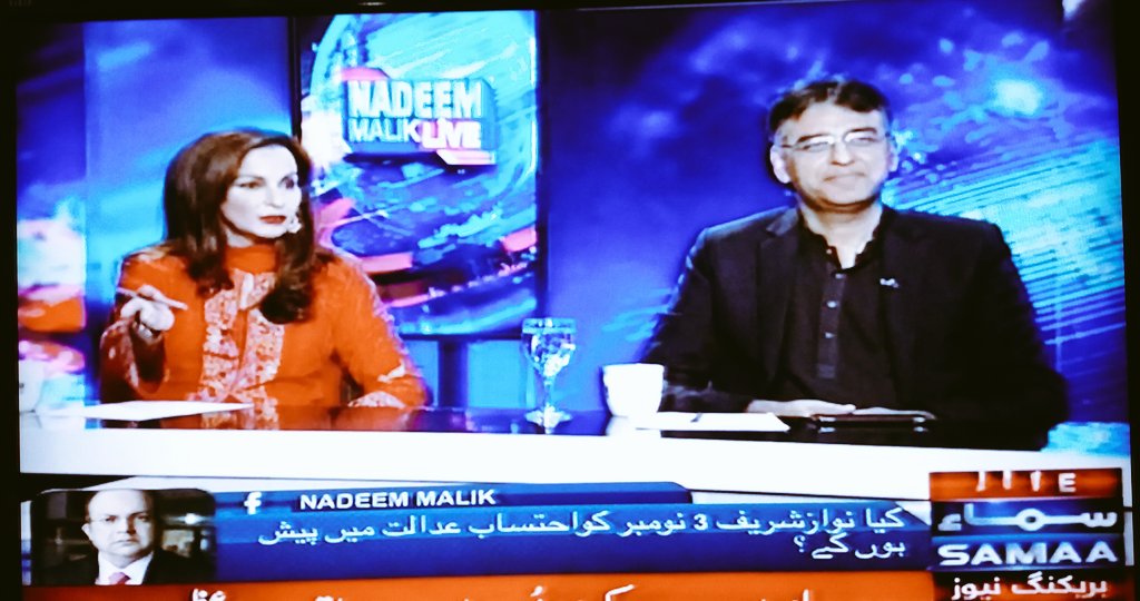 SRehmanOffice's tweet photo. Watch @VicePresPPPP Senator @sherryrehman live on @SAMAATV with @nadeemmalik .
#PMLNpolitics #Economy #NAB https://t.co/FOw24q6M6Y