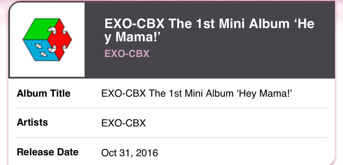 SMent_EXO's tweet photo. EXO-CBX turns 1 🎂🎂🎉🎉🎉🎉🎉 #1YearwithEXOCBX #첸백시1주년 💓💓 https://t.co/JqlWrELAKg