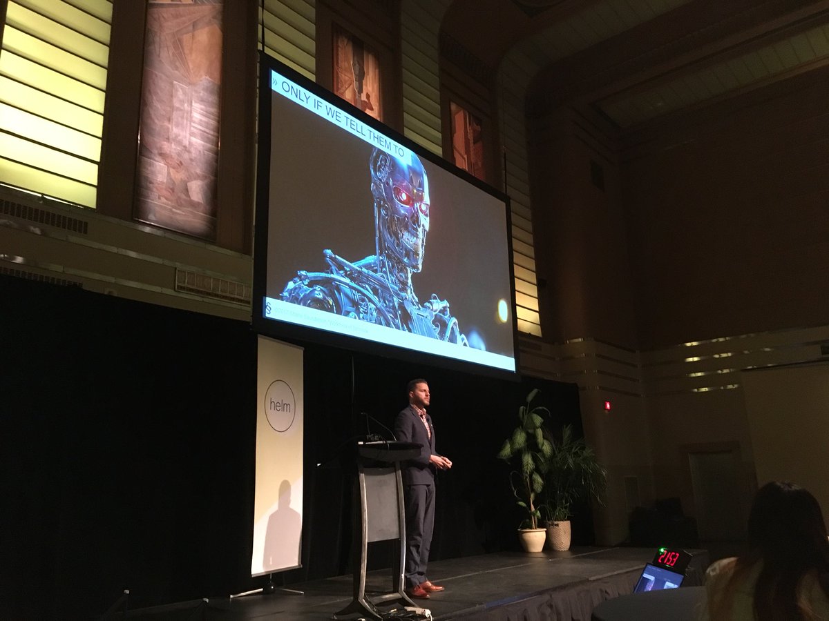 SeanBurridge's tweet photo. Great keynote by @ArtificialShane at #Helmconference https://t.co/PTvDpe4U2Q
