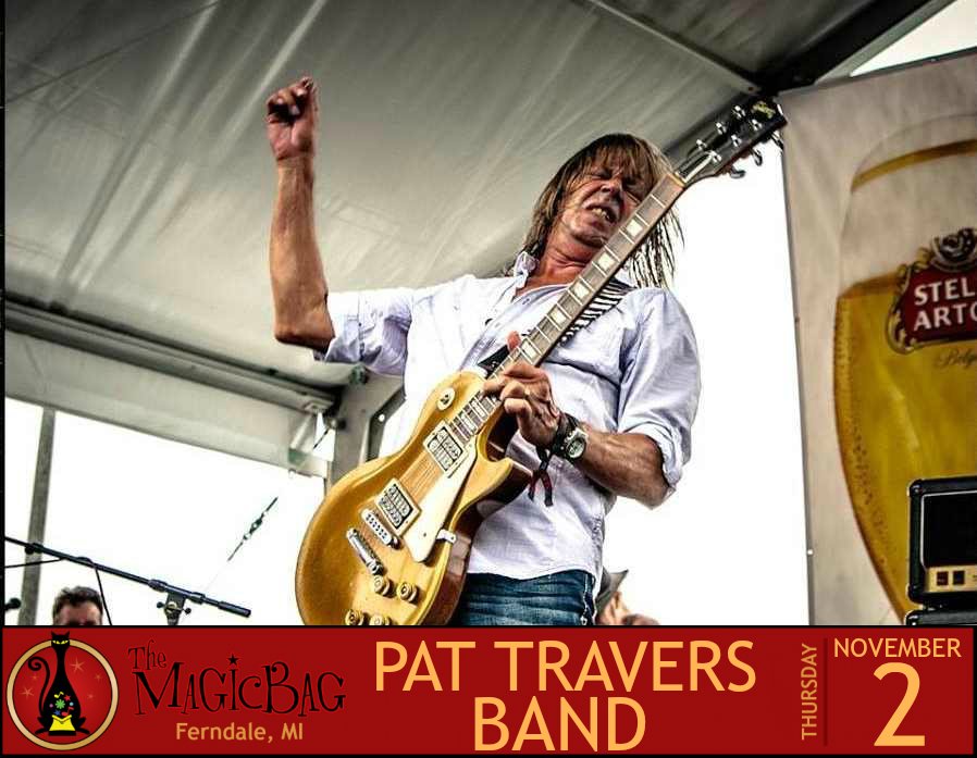 themagicbag's tweet photo. This week at the Magic Bag Thursday, November 2 Pat Travers Band @PATTRAVERSBAND - Doors 8pm - $20 #GuitarHero #BoomBoom #OutGoTheLights https://t.co/nkwH04Vewb