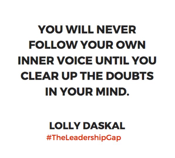 LollyDaskal's tweet image. You will never follow your own inner voice until you clear up the doubts in your mind. ~@LollyDaskal  amzn.to/2nfhSuL