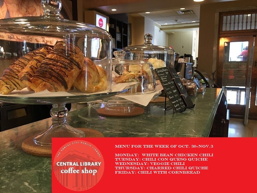KCLibrary's tweet photo. It's #ChiliWeek at Central Library's cafe and coffee shop! https://t.co/3SXCEkoeJx