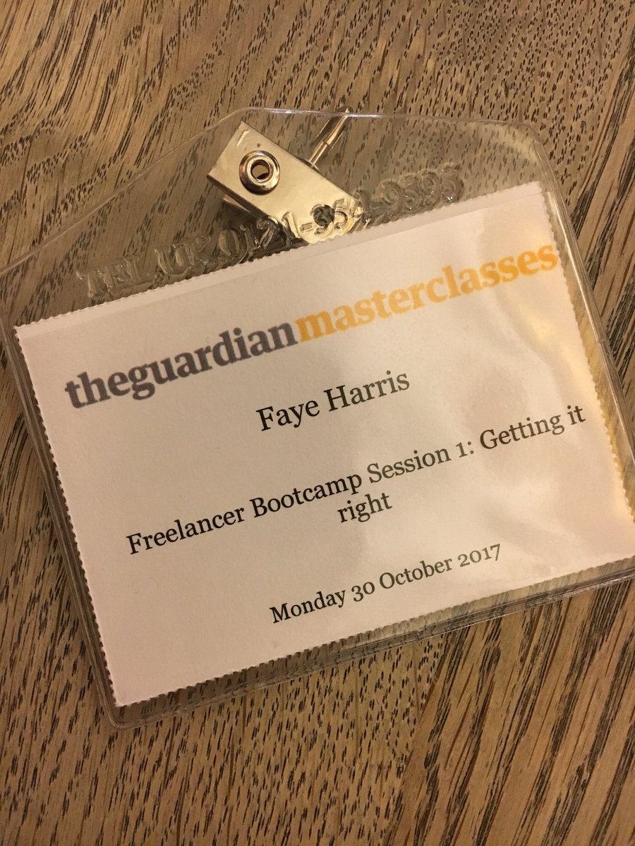 faye16's tweet photo. Let’s do this @emmasexton #freelancerbootcamp #masterclass #guardian #MondayMotivation #gettingitright https://t.co/AtotwuO7bs