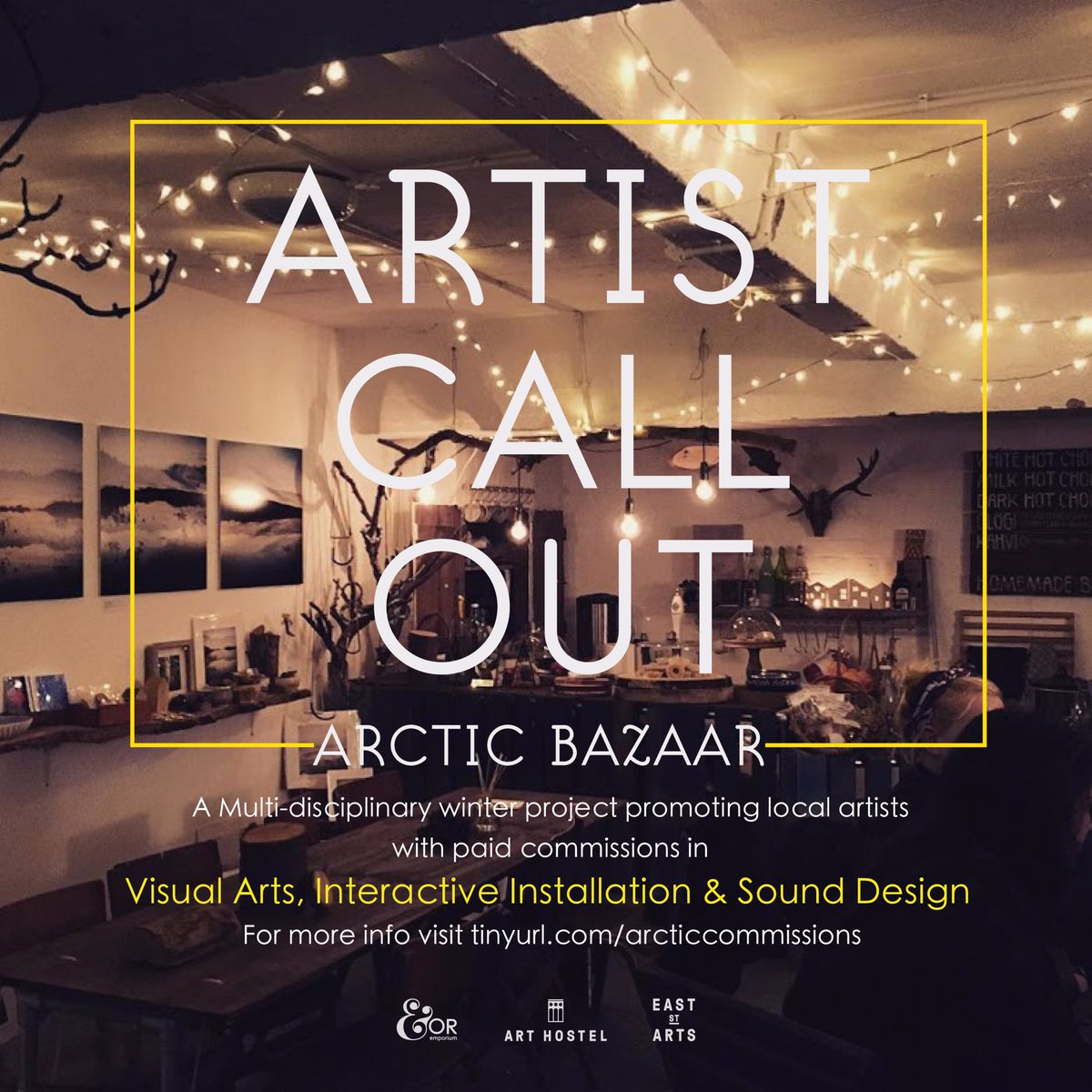 Excited to announce 3 x £500 artist commissions for Arctic Bazaar! For more info &amp; to apply - tinyurl.com/arcticcommissi…