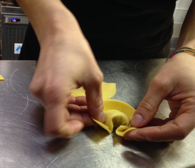 Trinity_restrnt's tweet photo. Stage two of Giovanna's beautiful tortellini. https://t.co/FffbYpf7TZ