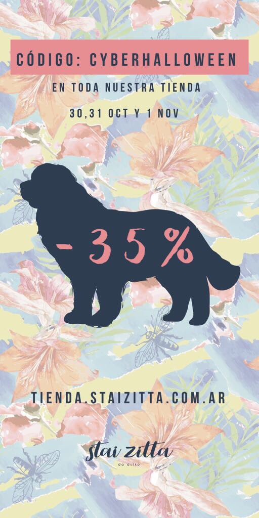 Llego el día !!! Hoy , mañana y pasado 35% off en toda la tienda ! No se lo pierdan! #cybermonday #cyberhalloween 🎃 👻