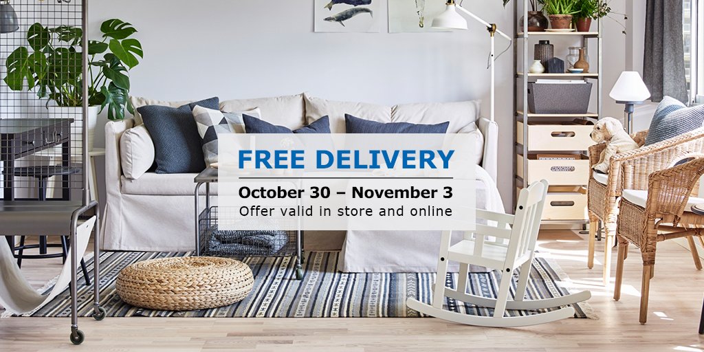 IKEAUSA's tweet photo. This week, delivery on in-store and online purchases over $250 is on us! Learn more and start shopping:  https://t.co/IfQ2NaRGBf https://t.co/Zg4FG0VtWJ