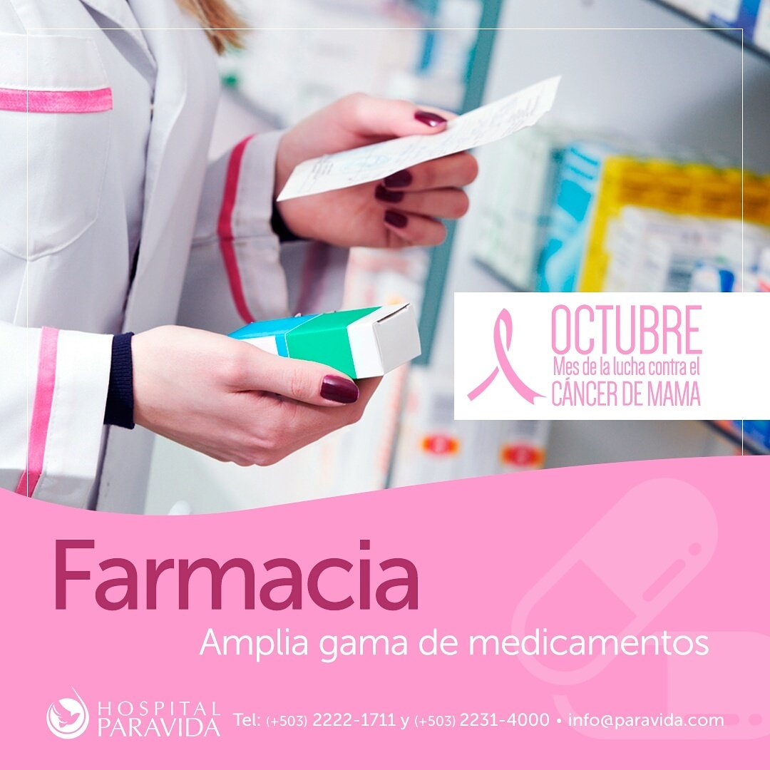 PARAVIDA pone a su disposición su FARMACIA, con una amplia gama de medicamentos a precios módicos. ¡Será un placer atenderle!