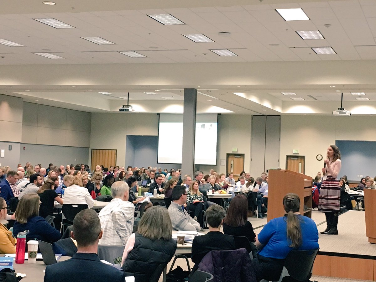 codepted's tweet photo. Commissioner @KatyAnthes welcomes & thanks nearly 70 Colorado districts for their hard work implementing #GradGuidelines #SummitGG #edcolo https://t.co/s1siXi3n2j