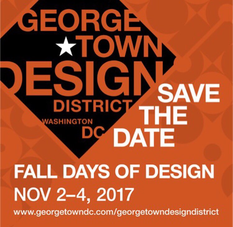 georgetowndc's tweet photo. 21 participating showrooms, a cocktail crawl, prizes including a @DUXIANAUSA bed(!) and more! #GeorgetownDesignDistrict #FallDaysofDesign https://t.co/takflhBBZ1