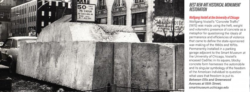 UChicagoArts's tweet image. Concrete Happenings named “Best New Art Historical Monument Restoration” in Newcity’s 2017 “Best of Chicago” issue! @SmartUChicago @newcity