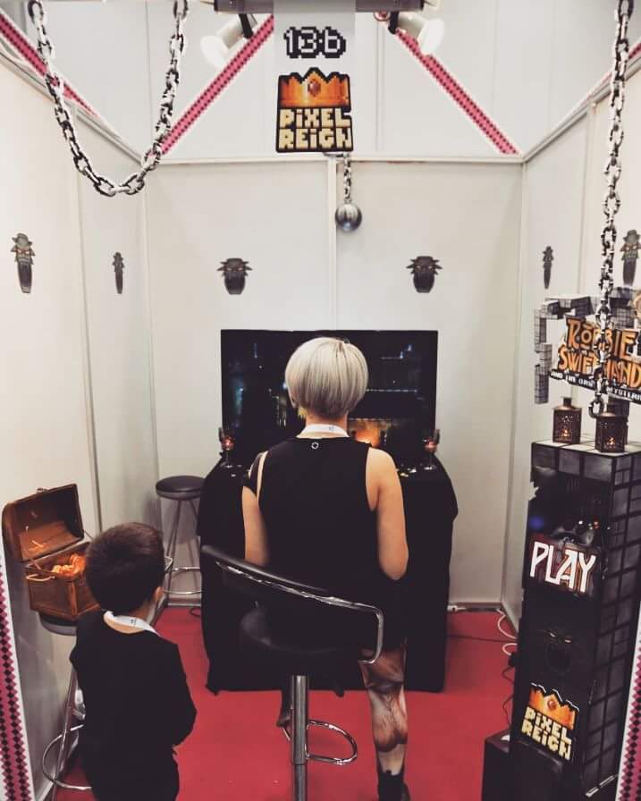 Our booth at #agf17 has been quite busy! Much 😍 to the hosts, the devs &amp; the visitors who tried out our game!
#indiedev #indiegame #gamedev