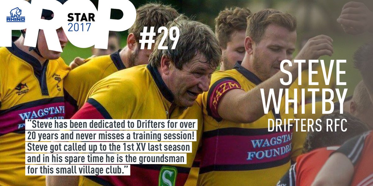 A village hero, a prop icon, it's #PropStar contender No.29: Steve Whitby of @driftersrfc