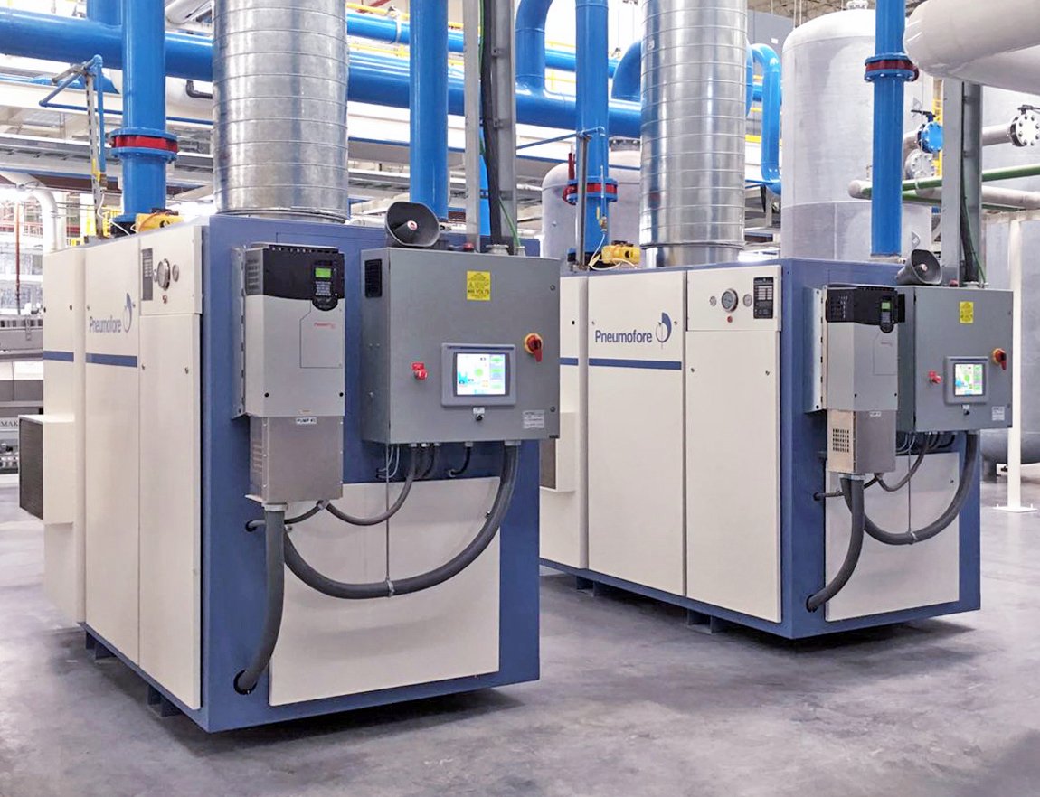 Pneumofore's tweet photo. Two Pneumofore UV50 VS90 vacuum pumps operating in 2-piece can manufacturing in #Mexico. #rotaryvane #canproduction https://t.co/owH07vtg1X