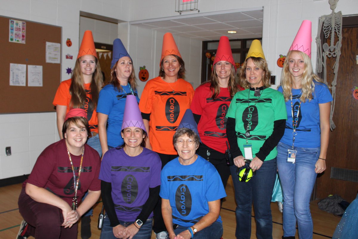 Wales staff had fun at our PBIS All School Fall Dress up Dance