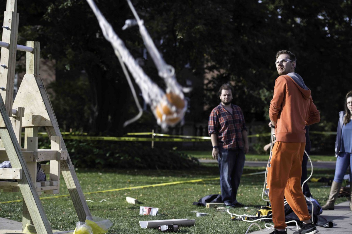 UofR's tweet photo. The Annual Pumpkin Launch on Wilson Quad: A Story in Four Acts https://t.co/ddjR2w9U5r