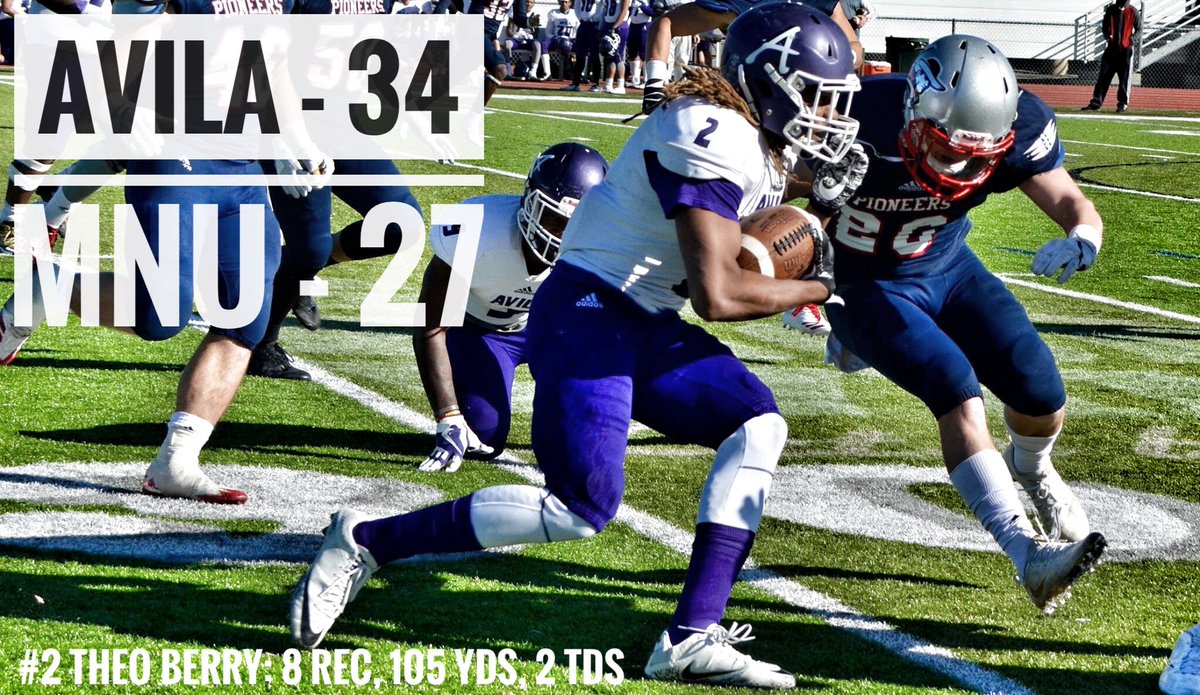 Avila_Athletics's tweet photo. ICYMI: The Eagles defeated the MNU Pioneers, 34-27 on Saturday. It was their first win over MNU since 2001. #AUFB🏈 #AvilaProud https://t.co/kQlA0rJ3zV