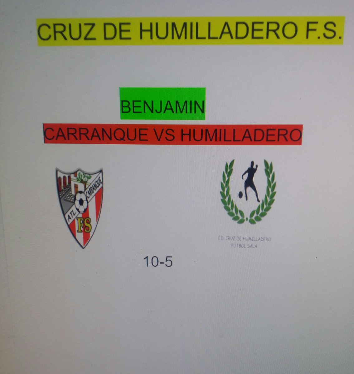 CDHUMILLADERO's tweet photo. Termina el fin de semana con victoria del cadete por 1-10 y el infantil por 11-0.
Alevin aplazado.
Benjamin perdió 10-5 en un gran partido💛💪 https://t.co/fGAxxcCRkS
