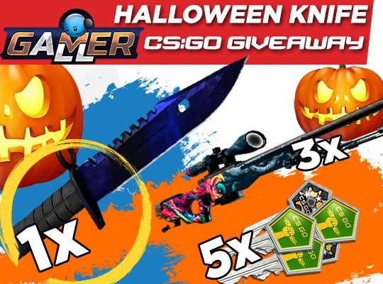 GamerAllcom's tweet photo. Take part in our Halloween FREE Knife GiveAway! Here ->>> https://t.co/Y7G7ON6WPb #knifegiveaway #csgoskins #csgo #counterstrike #gamerall https://t.co/AOlP1QA3Bd