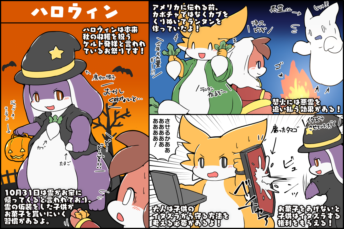 ハロウィンの豆知識 #擬竜戯画 