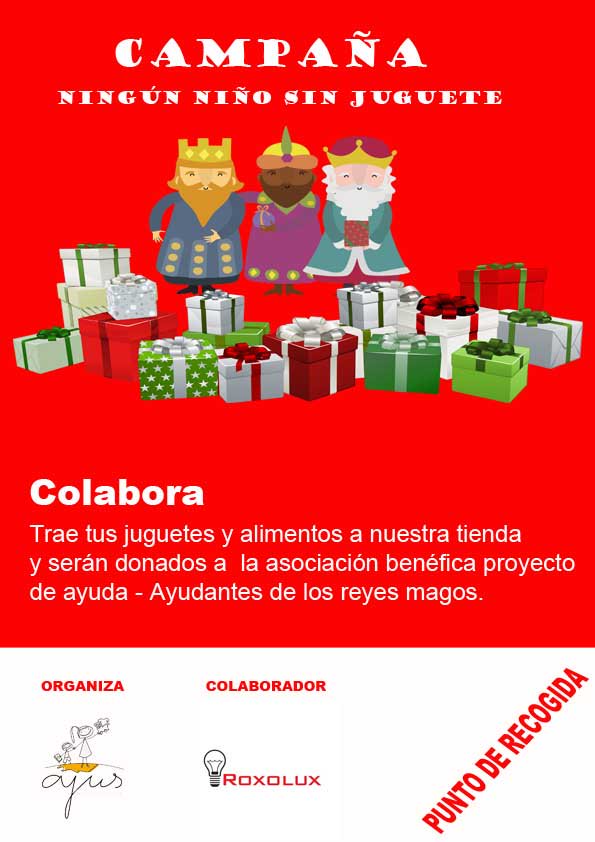 ROXOLUXNET's tweet image. Estas navidades intentaremos mejorar la vida de los que menos tienen. Ven a Roxolux a realizar tu aportación.