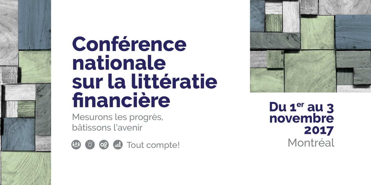 ACFCan's tweet photo. Vous serez à la Conférence nationale sur la littératie financière cette semaine à Montréal? Suivez #CONFLF pour rester au courant. #MLF2017 https://t.co/CJhZ0cShim