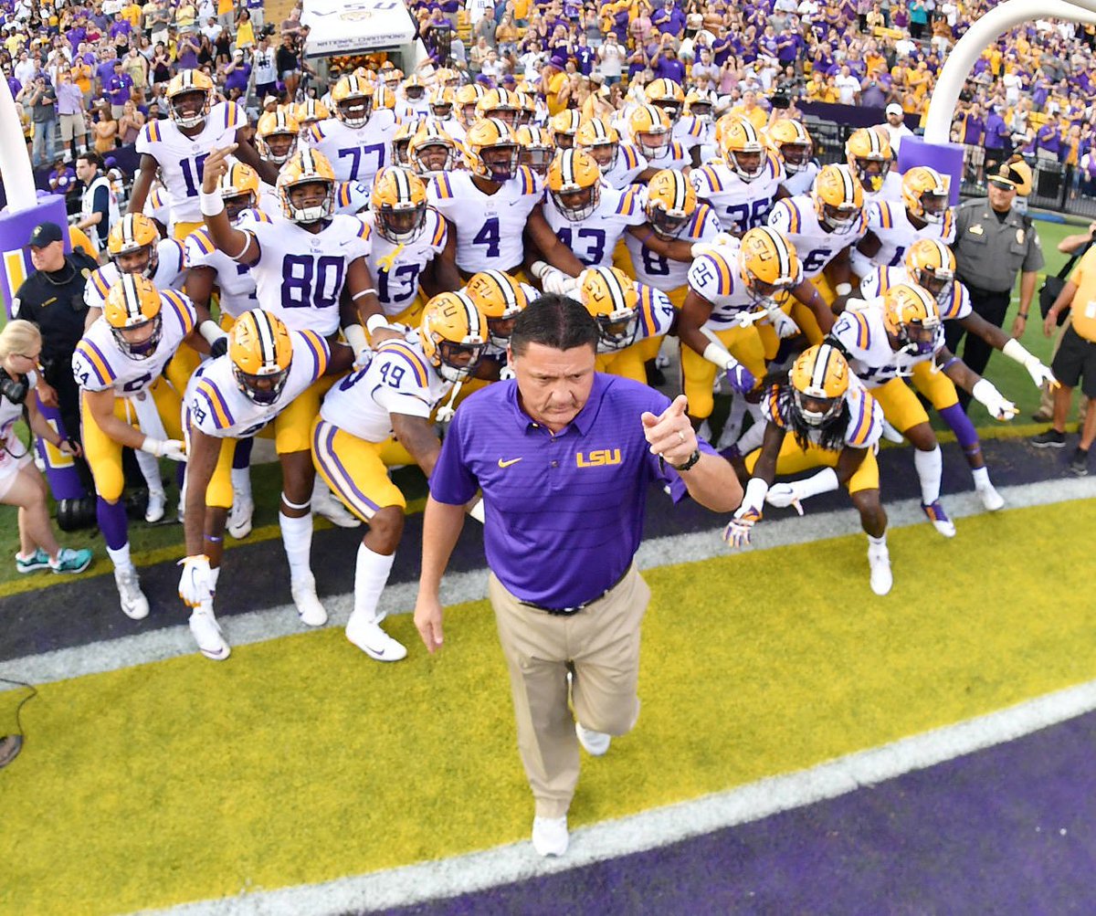 LSUfootball's tweet photo. .@SEC announces that #LSU-Arkansas will kickoff at 11 a.m. CT on 11/11 in Tiger Stadium.
Details: https://t.co/sr9EdHFwi3 https://t.co/kovatiOA2B